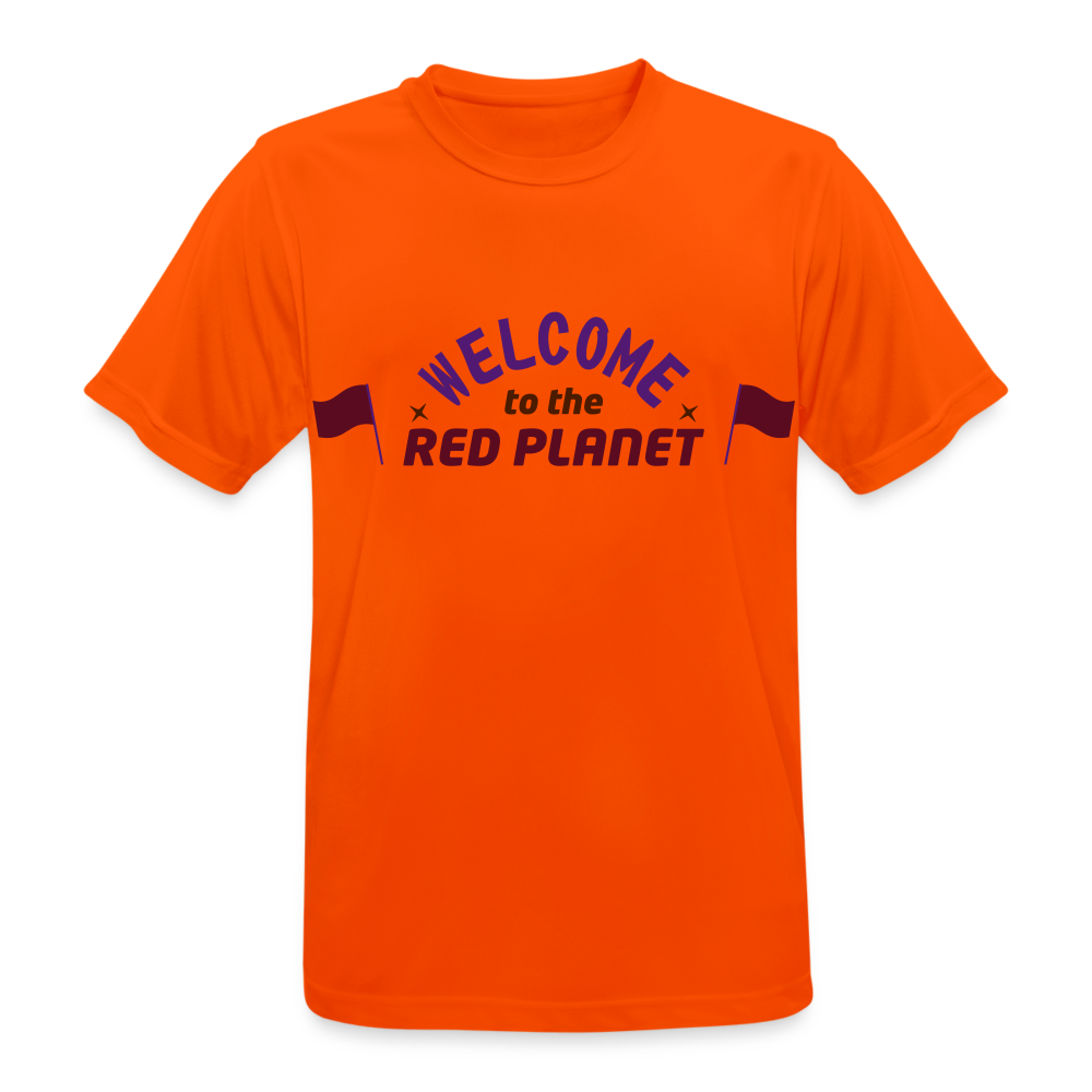 Camiseta  transpirable"Welcome To The Red Planet" - neon orange