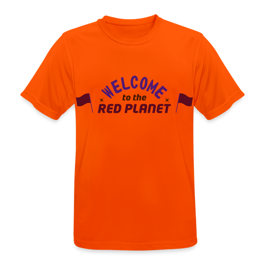 Camiseta  transpirable"Welcome To The Red Planet" - neon orange