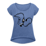 Camiseta con manga enrollada"mp3" - heather denim