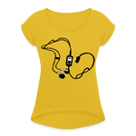 Camiseta con manga enrollada"mp3" - mustard yellow