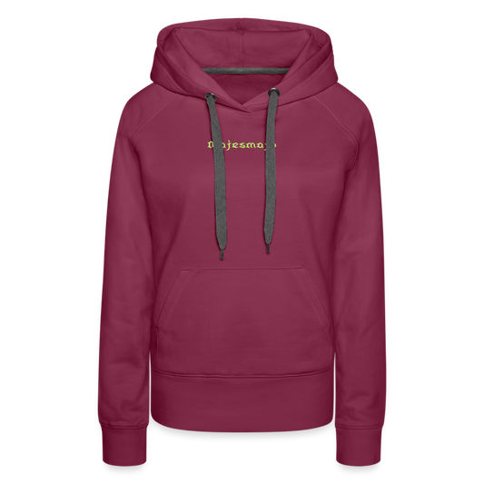 Sudadera con capucha premium"Teddy" - bordeaux