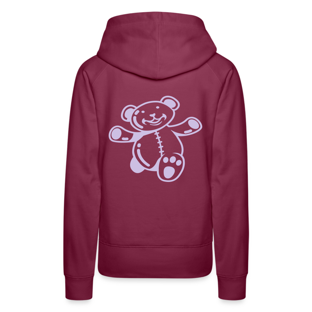 Sudadera con capucha premium"Teddy" - bordeaux