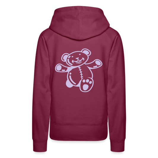 Sudadera con capucha premium"Teddy" - bordeaux