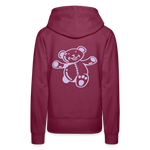 Sudadera con capucha premium"Teddy" - bordeaux