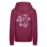 Sudadera con capucha premium"Teddy" - bordeaux