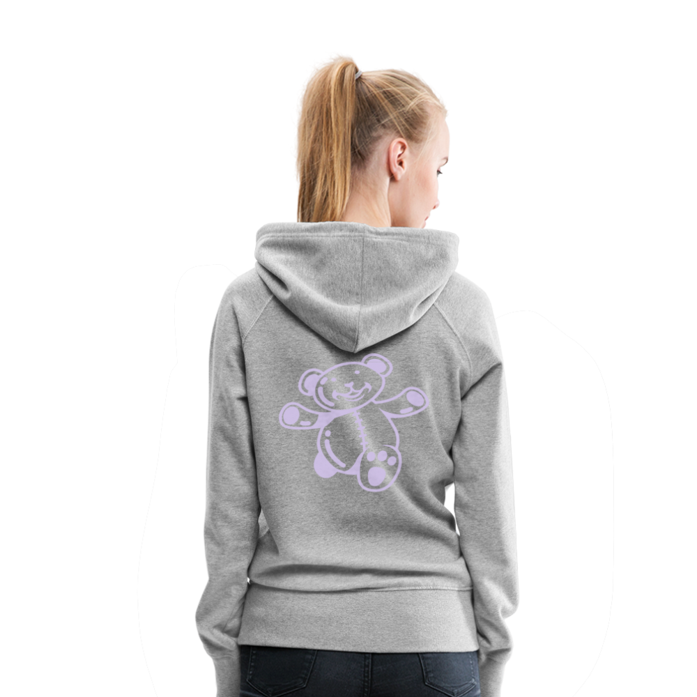 Sudadera con capucha premium"Teddy" - heather grey