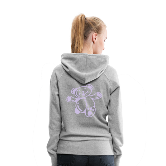 Sudadera con capucha premium"Teddy" - heather grey