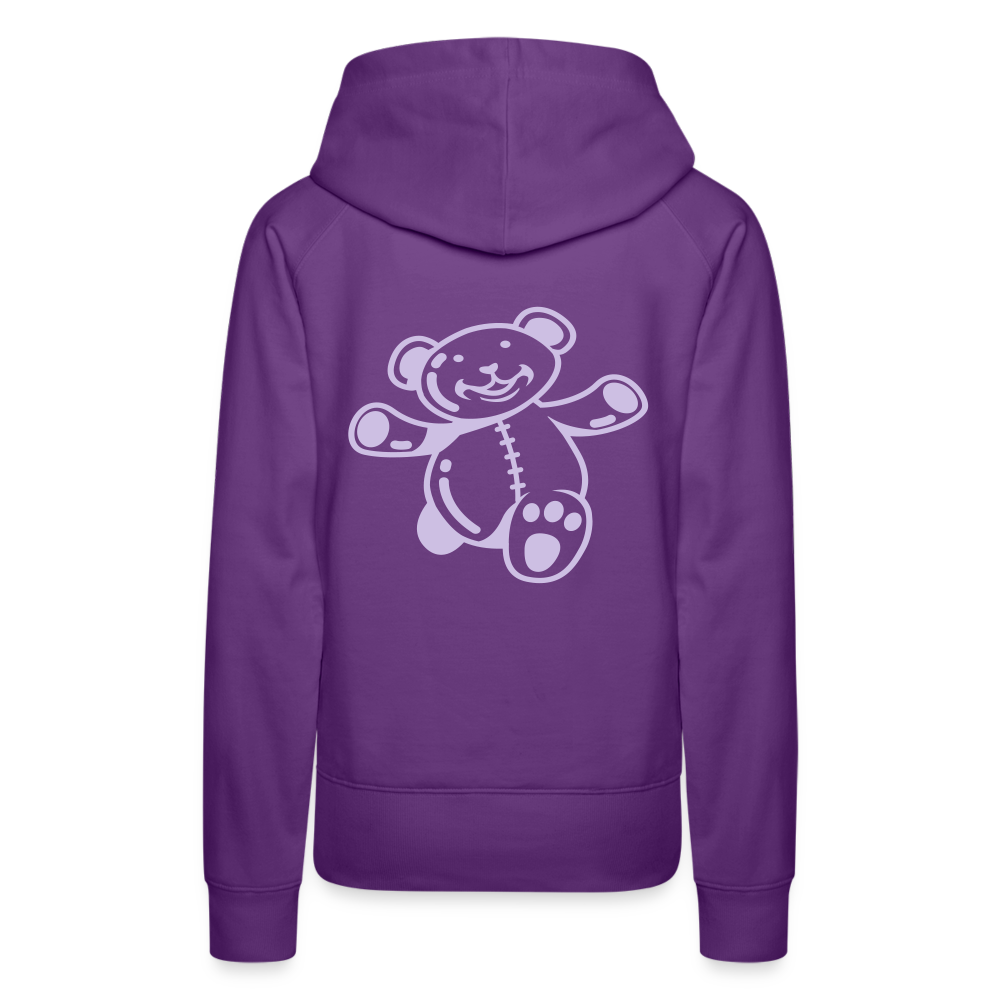 Sudadera con capucha premium"Teddy" - purple