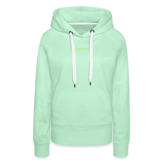 Sudadera con capucha premium"Teddy" - light mint