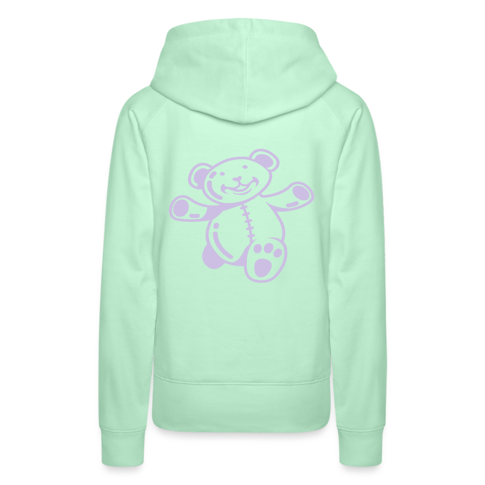 Sudadera con capucha premium"Teddy" - light mint