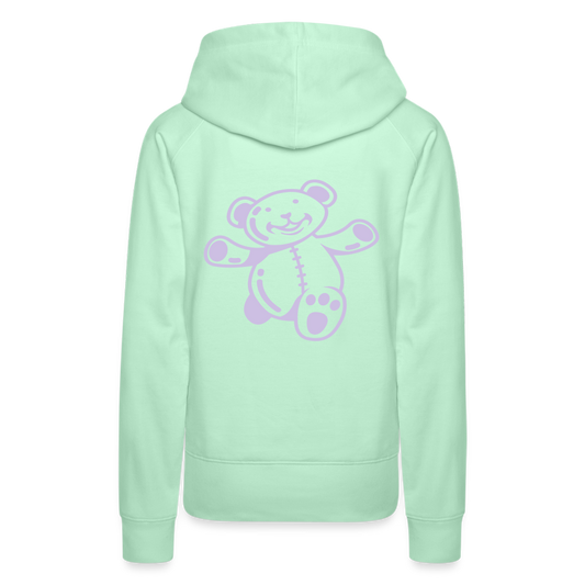 Sudadera con capucha premium"Teddy" - light mint