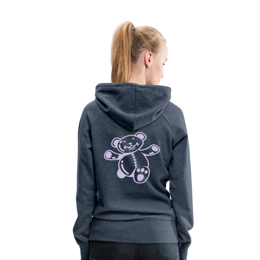 Sudadera con capucha premium"Teddy" - heather denim