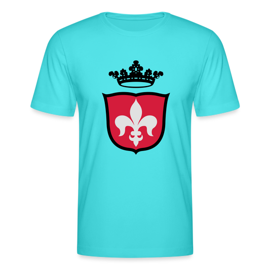 Camiseta de Bella + Canvas"Crest fleur de lis" - aqua