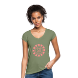 Camiseta vintage"pokerchips" - olive