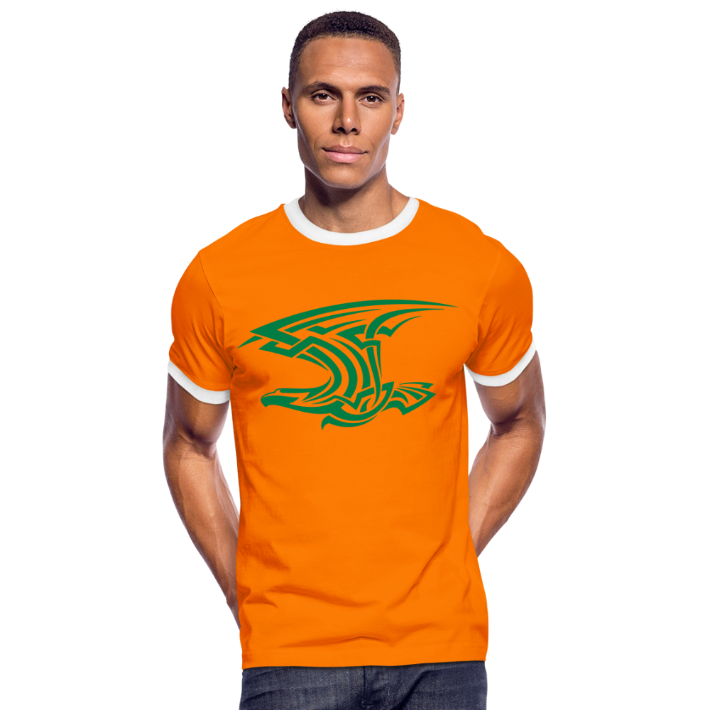 Camiseta contraste"Tribal Eagle" - orange/white