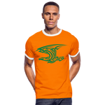 Camiseta contraste"Tribal Eagle" - orange/white