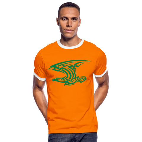 Camiseta contraste"Tribal Eagle" - orange/white