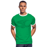 Camiseta contraste"Tribal Eagle" - kelly green/white