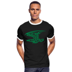 Camiseta contraste"Tribal Eagle" - black/white