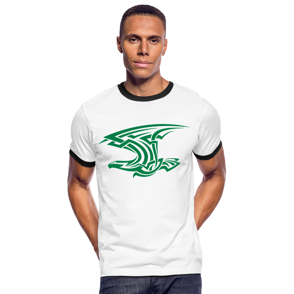 Camiseta contraste"Tribal Eagle" - white/black