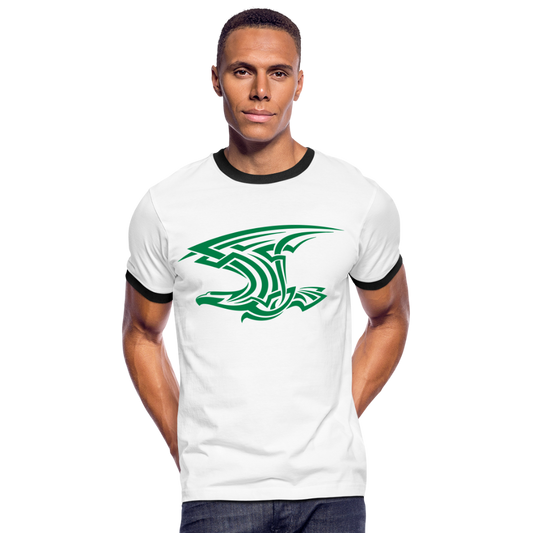 Camiseta contraste"Tribal Eagle" - white/black