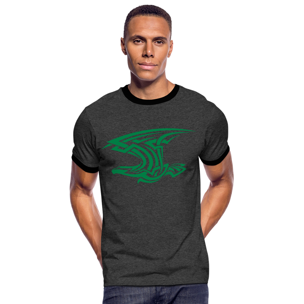 Camiseta contraste"Tribal Eagle" - charcoal/black