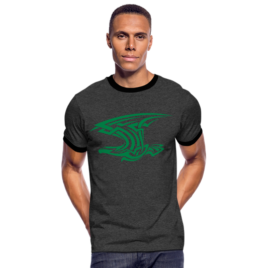 Camiseta contraste"Tribal Eagle" - charcoal/black