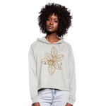 Sudadera cropped con capucha"Dreamcatcher" - heather oatmeal