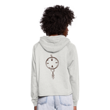 Sudadera cropped con capucha"Dreamcatcher" - heather oatmeal