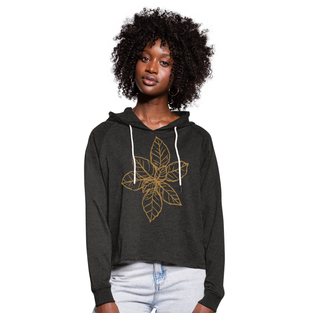 Sudadera cropped con capucha"Dreamcatcher" - charcoal grey