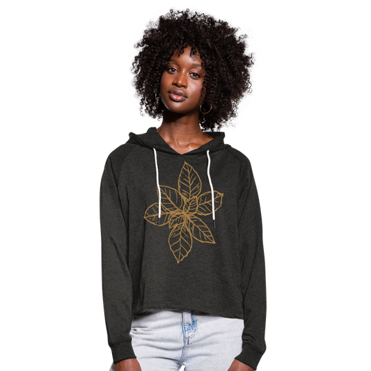 Sudadera cropped con capucha"Dreamcatcher" - charcoal grey