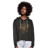 Sudadera cropped con capucha"Dreamcatcher" - charcoal grey