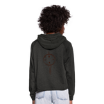 Sudadera cropped con capucha"Dreamcatcher" - charcoal grey