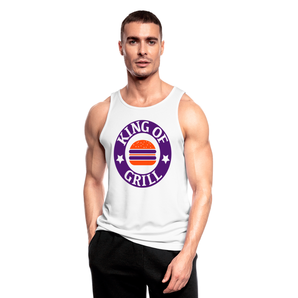 Camiseta sin mangas transpirable"king of grill3" - white