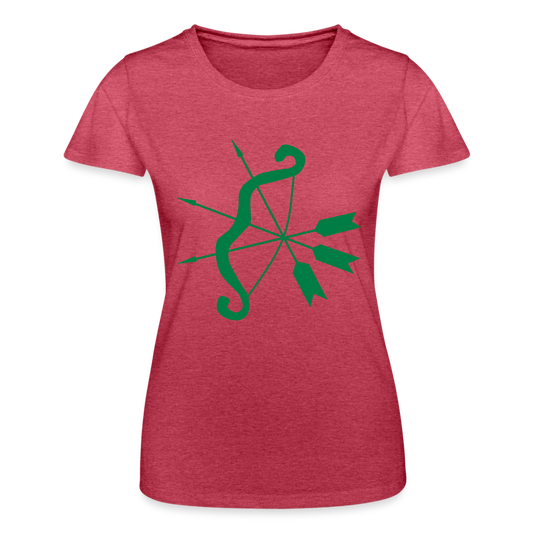 Camiseta de Fruit of the Loom"cupid bow" - heather red