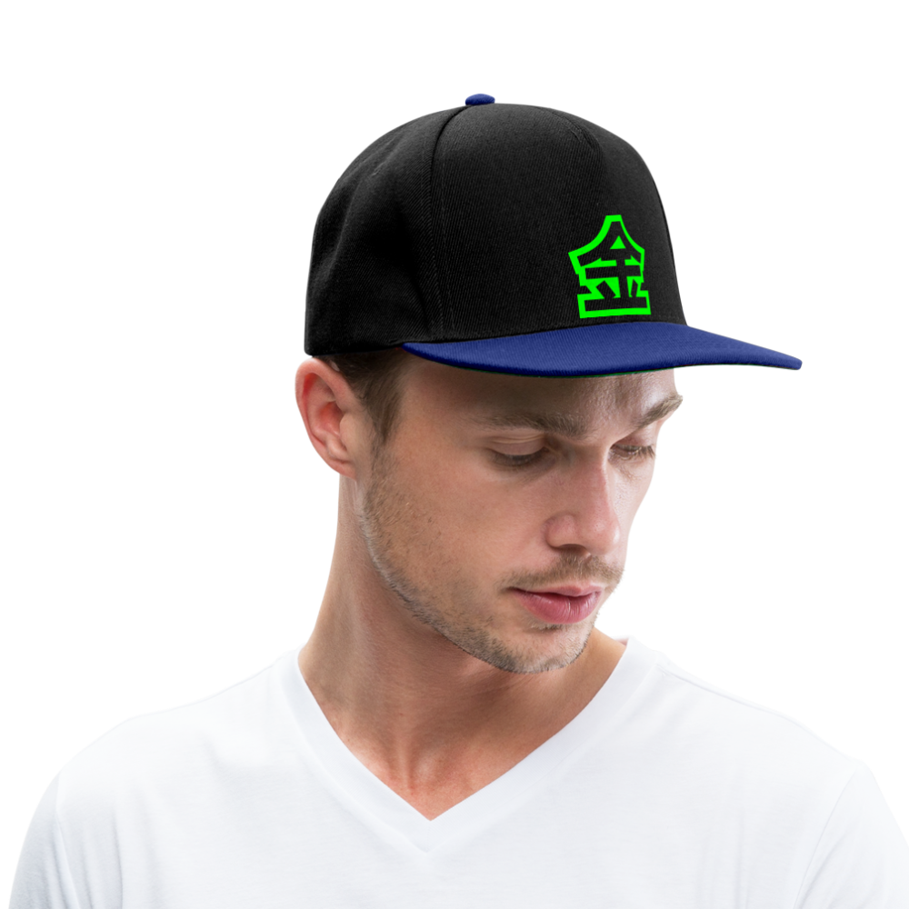 Gorra Snapback"Chinese Money Fat" - black/bright royal