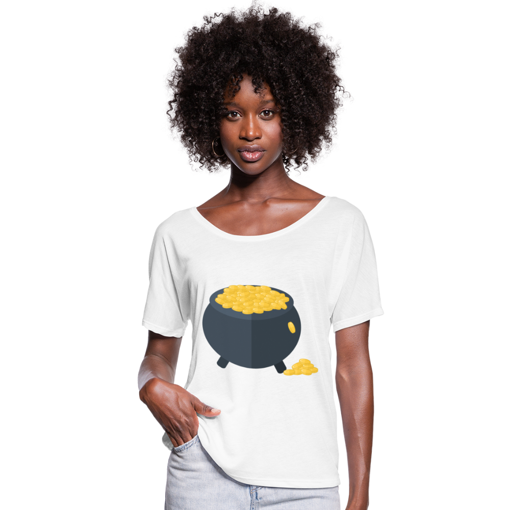 Camiseta con mangas murciélago de Bella + Canvas"Gold" - white