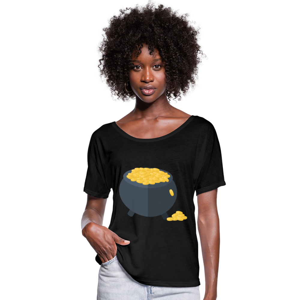 Camiseta con mangas murciélago de Bella + Canvas"Gold" - black