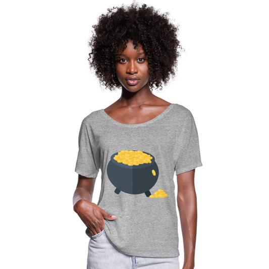 Camiseta con mangas murciélago de Bella + Canvas"Gold" - heather grey