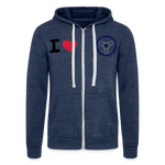 Chaqueta con capucha Tri-Blend unisex de Bella + Canvas"gokart racer" - heather navy