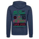 Chaqueta con capucha Tri-Blend unisex de Bella + Canvas"gokart racer" - heather navy