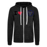 Chaqueta con capucha Tri-Blend unisex de Bella + Canvas"gokart racer" - charcoal grey