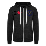 Chaqueta con capucha Tri-Blend unisex de Bella + Canvas"gokart racer" - charcoal grey