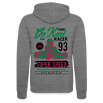 Chaqueta con capucha Tri-Blend unisex de Bella + Canvas"gokart racer" - grey tri-blend