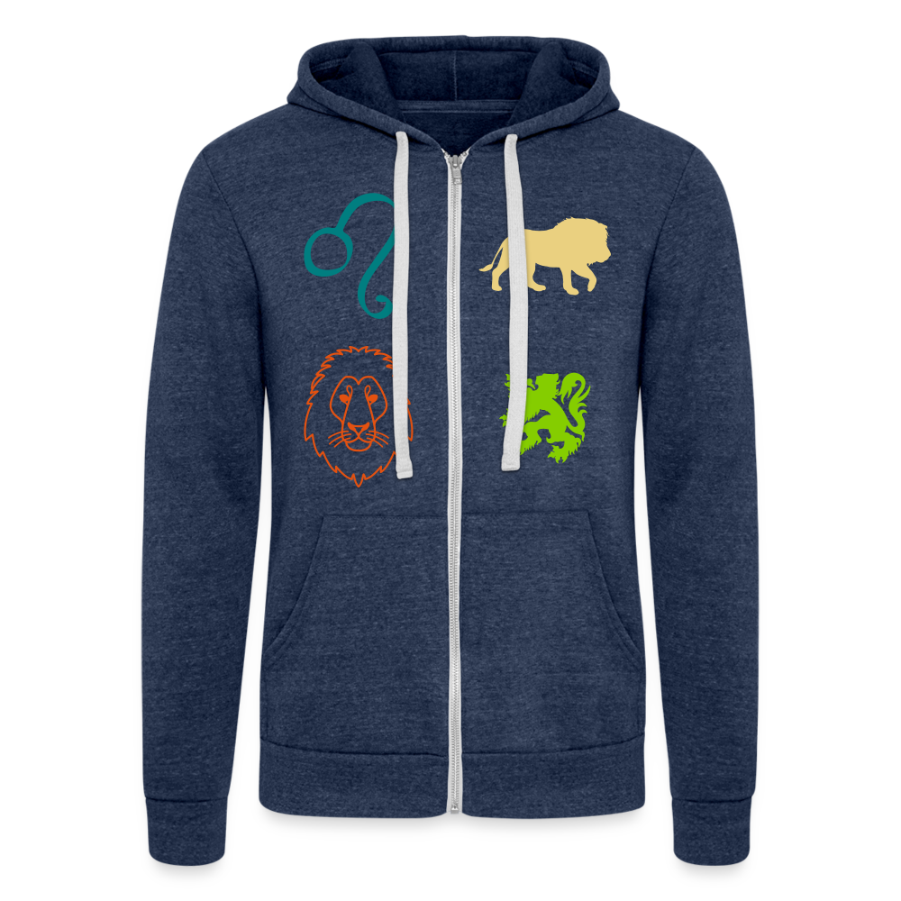 Chaqueta con capucha Tri-Blend unisex de Bella + Canvas"lion" - heather navy