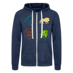 Chaqueta con capucha Tri-Blend unisex de Bella + Canvas"lion" - heather navy