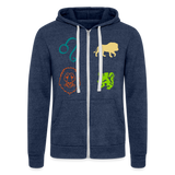 Chaqueta con capucha Tri-Blend unisex de Bella + Canvas"lion" - heather navy