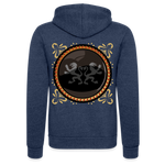 Chaqueta con capucha Tri-Blend unisex de Bella + Canvas"lion" - heather navy