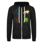 Chaqueta con capucha Tri-Blend unisex de Bella + Canvas"lion" - charcoal grey