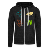 Chaqueta con capucha Tri-Blend unisex de Bella + Canvas"lion" - charcoal grey